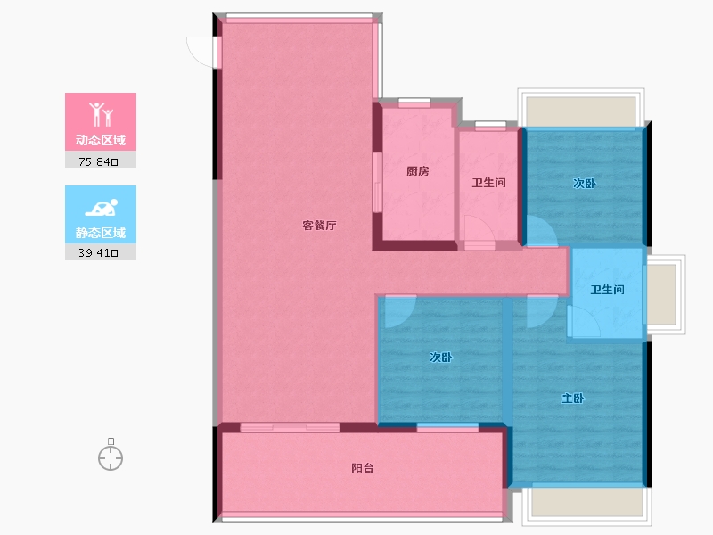 湖北省-孝感市-碧溪天地-104.15-户型库-动静分区