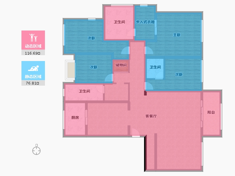 江苏省-南京市-景枫法兰谷-151.20-户型库-动静分区