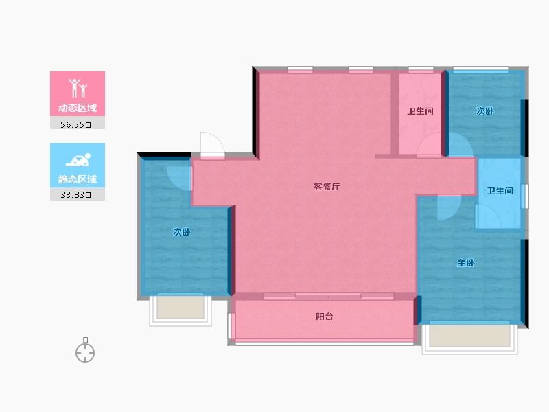 浙江省-温州市-华鸿·江澜天宸-81.68-户型库-动静分区