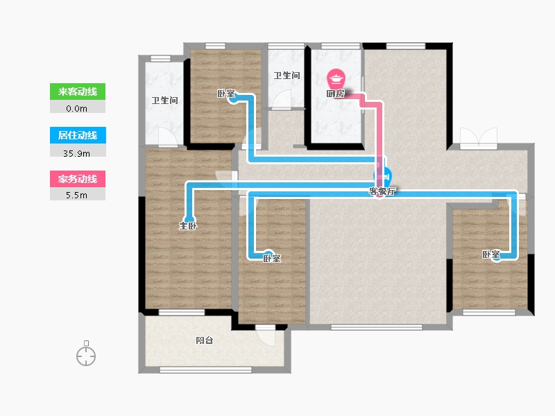 宁夏回族自治区-吴忠市-中达·森和阳光-151.86-户型库-动静线