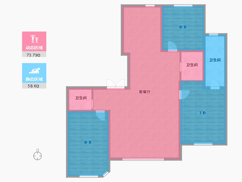 黑龙江省-哈尔滨市-外滩壹号院-120.29-户型库-动静分区