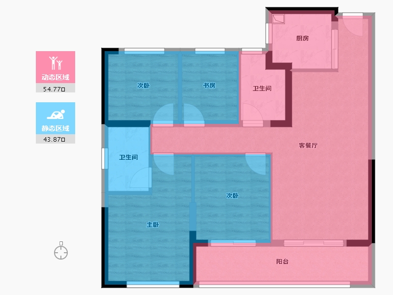 浙江省-宁波市-保利瑧誉-88.10-户型库-动静分区