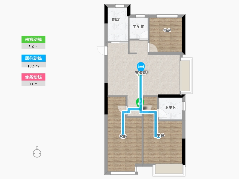 浙江省-嘉兴市-云悦澜庭-77.14-户型库-动静线