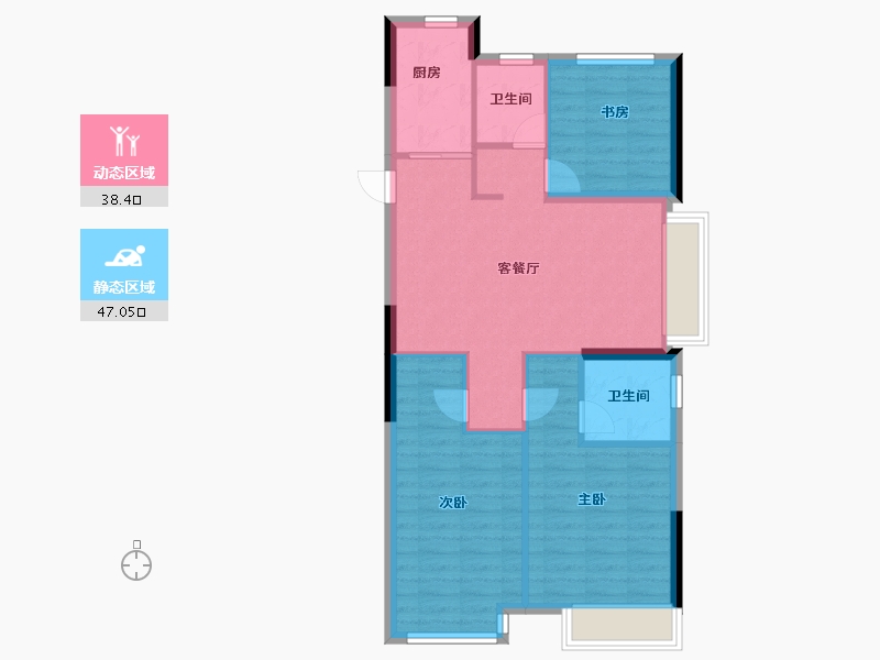 浙江省-嘉兴市-云悦澜庭-77.14-户型库-动静分区