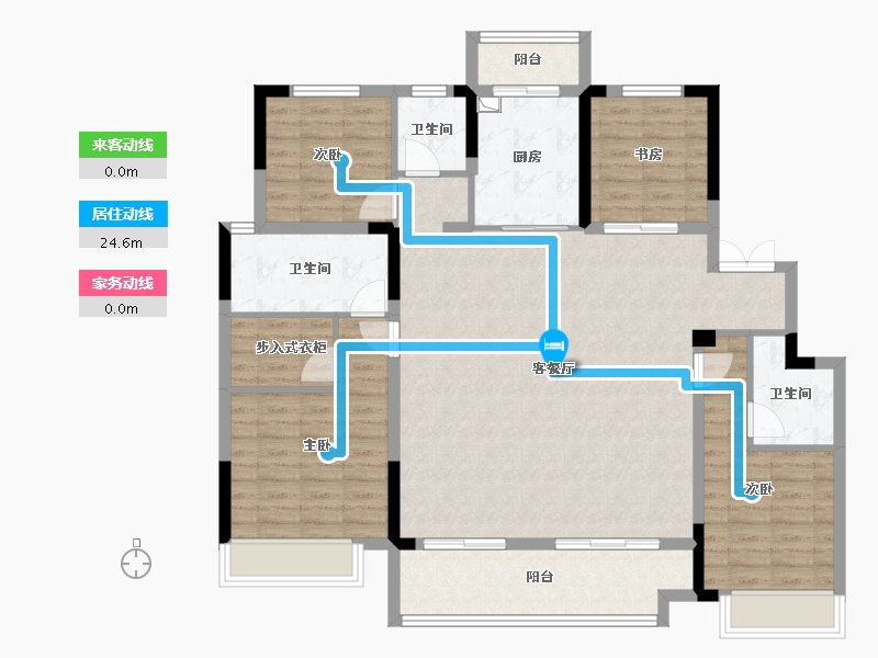 陕西省-安康市-中梁宸院-127.80-户型库-动静线