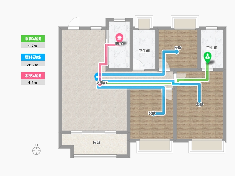 江苏省-宿迁市-沭阳富园玖誉府-104.00-户型库-动静线