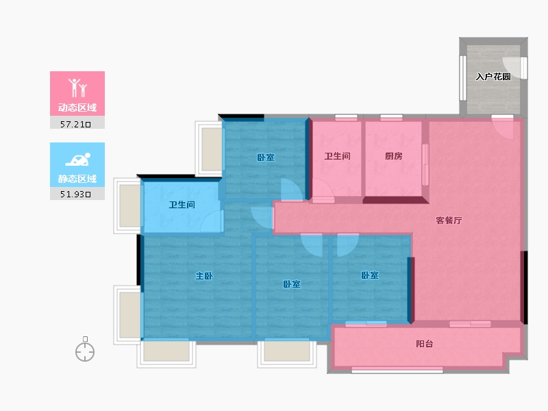 广东省-广州市-珠江·海珠里-103.13-户型库-动静分区