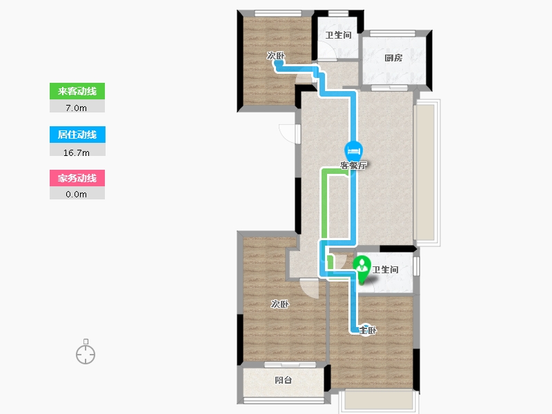 浙江省-温州市-华鸿·江澜天宸-87.24-户型库-动静线