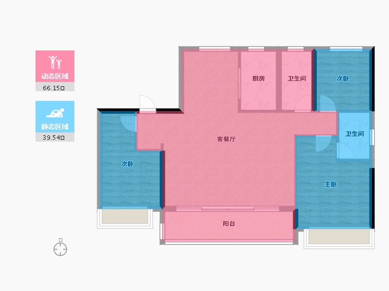 浙江省-温州市-华鸿·江澜天宸-95.99-户型库-动静分区