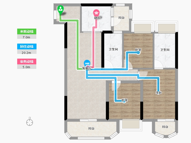 广东省-广州市-致景轩-87.87-户型库-动静线