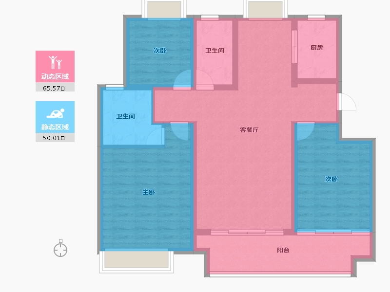 江苏省-宿迁市-沭阳富园玖誉府-104.00-户型库-动静分区