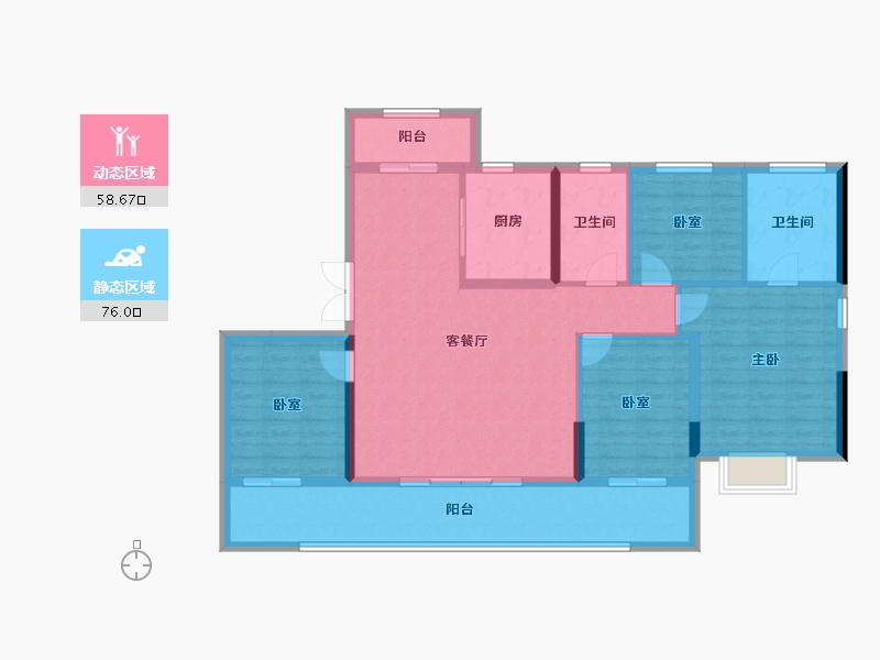 浙江省-嘉兴市-嘉宸府-122.04-户型库-动静分区