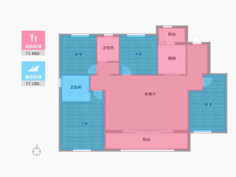 四川省-成都市-保利天府和颂二期-117.28-户型库-动静分区