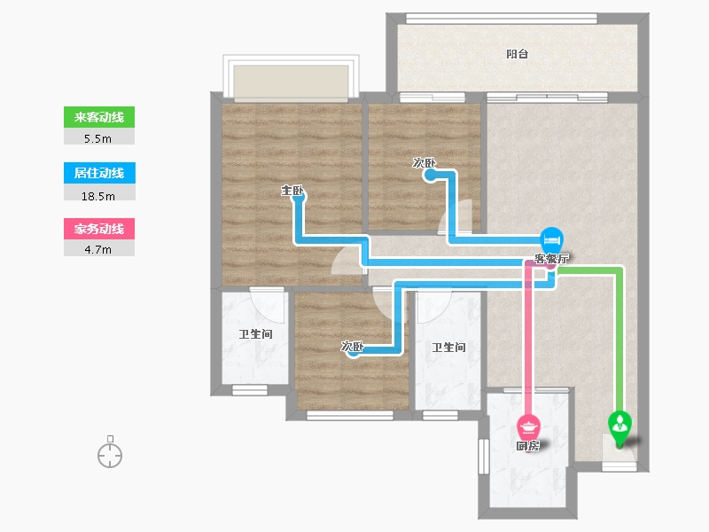 湖南省-郴州市-上品璟苑-78.40-户型库-动静线