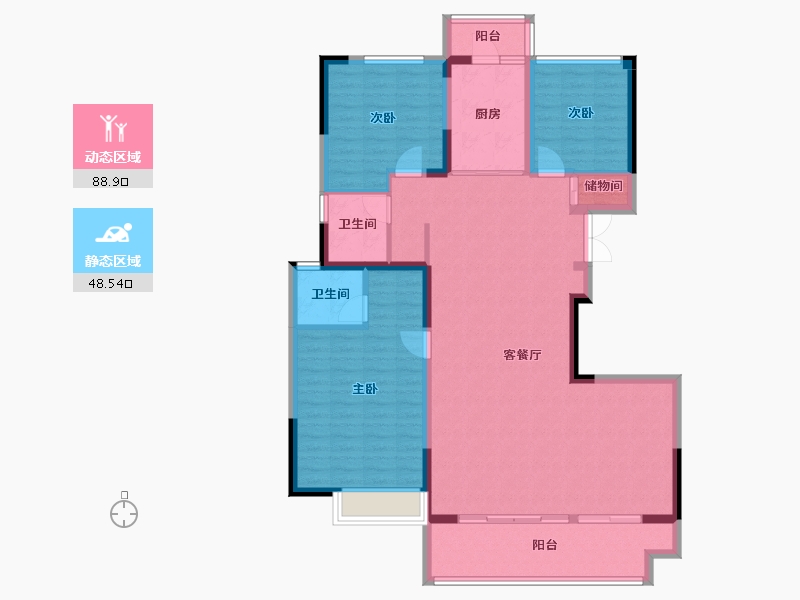 江西省-上饶市-华熙LIVE信江-121.68-户型库-动静分区