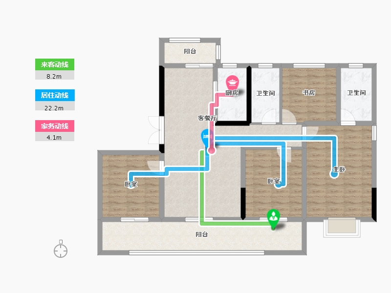 浙江省-嘉兴市-嘉宸府-117.03-户型库-动静线