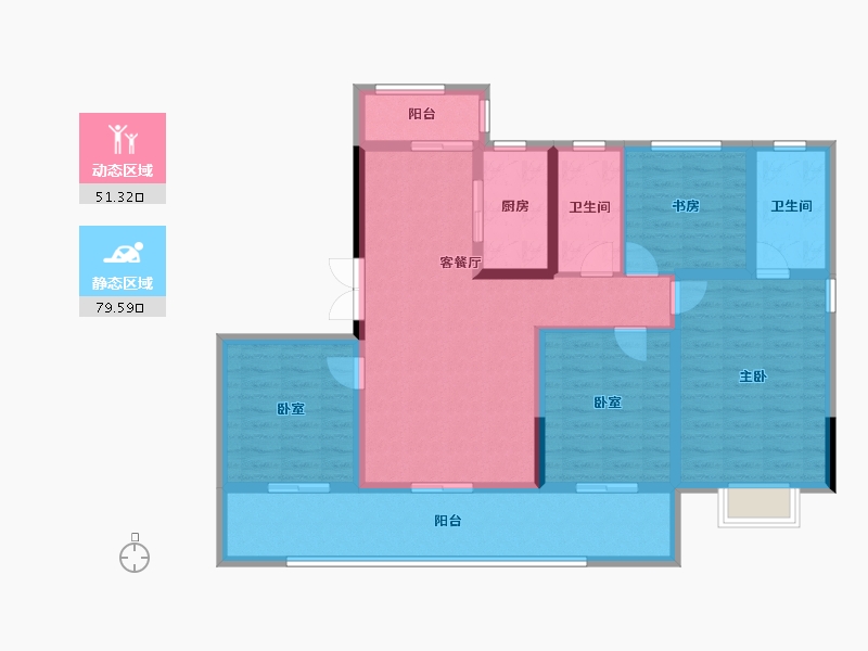 浙江省-嘉兴市-嘉宸府-117.03-户型库-动静分区