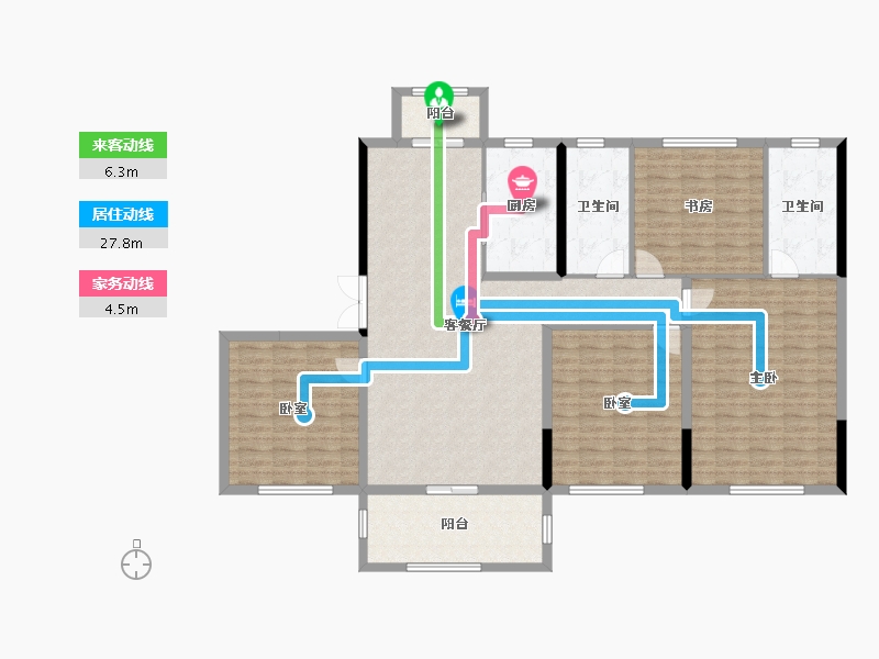 浙江省-嘉兴市-嘉宸府-154.03-户型库-动静线