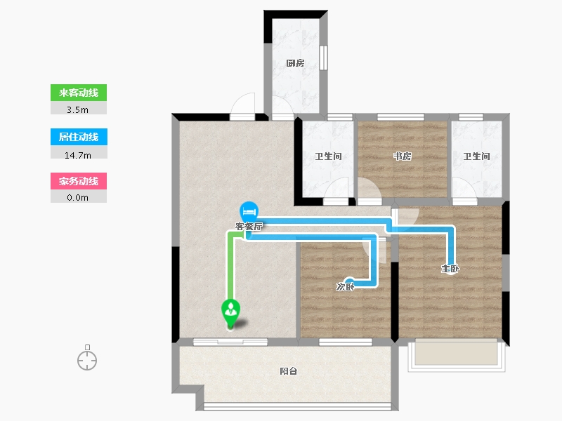 湖北省-孝感市-碧溪天地-86.59-户型库-动静线