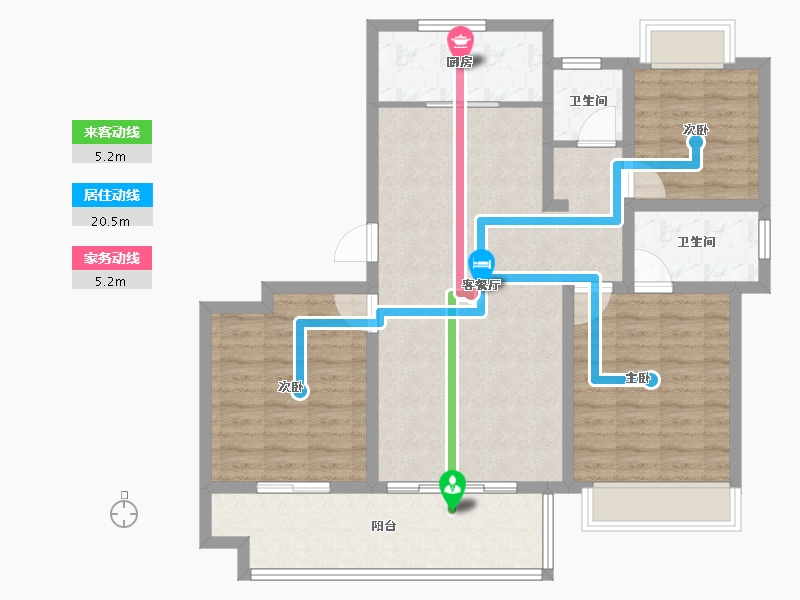 江苏省-宿迁市-沭阳富园玖誉府-100.00-户型库-动静线