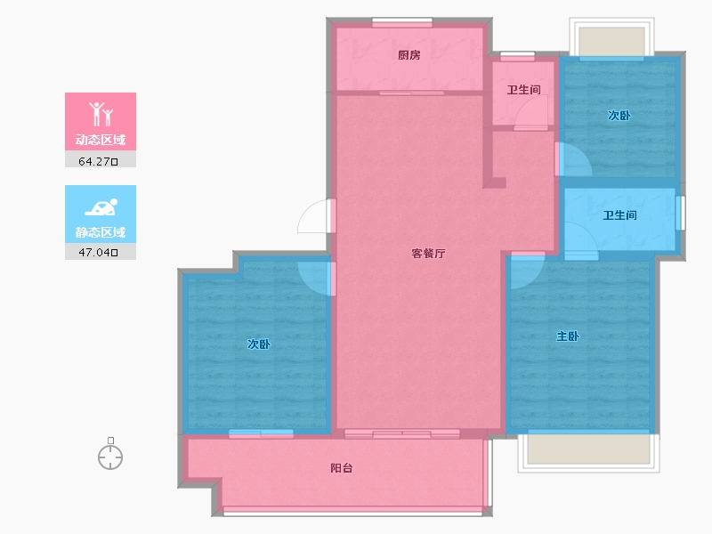 江苏省-宿迁市-沭阳富园玖誉府-100.00-户型库-动静分区