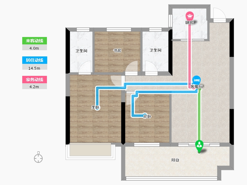 湖北省-孝感市-碧溪天地-84.19-户型库-动静线