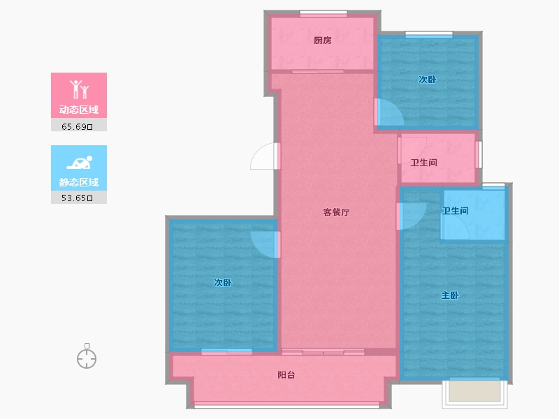 江苏省-宿迁市-沭阳富园玖誉府-108.01-户型库-动静分区