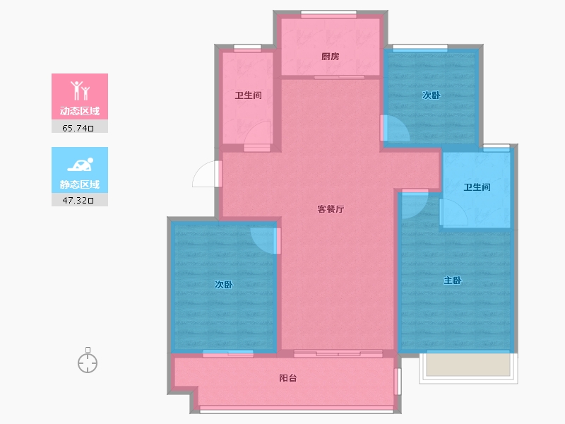 江苏省-宿迁市-沭阳富园玖誉府-101.60-户型库-动静分区