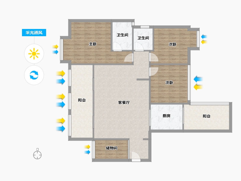 四川省-成都市-名著司南-93.23-户型库-采光通风