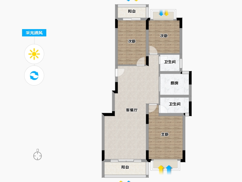 广西壮族自治区-桂林市-福隆雅苑-97.77-户型库-采光通风