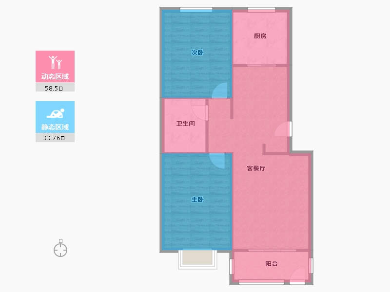 山东省-青岛市-海尔东城国际-89.00-户型库-动静分区