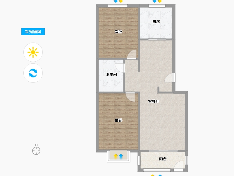 山东省-青岛市-海尔东城国际-89.00-户型库-采光通风