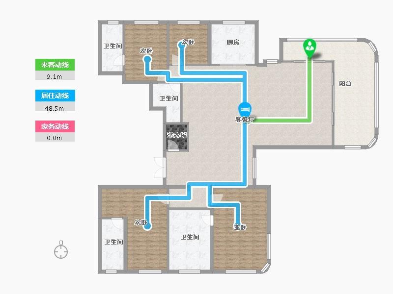 浙江省-金华市-绿城凤起潮鸣-224.00-户型库-动静线