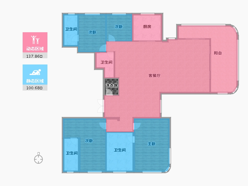 浙江省-金华市-绿城凤起潮鸣-224.00-户型库-动静分区