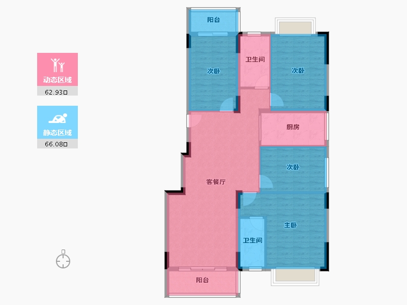 广西壮族自治区-桂林市-福隆雅苑-116.98-户型库-动静分区