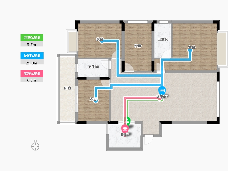 广西壮族自治区-桂林市-福隆雅苑-123.09-户型库-动静线