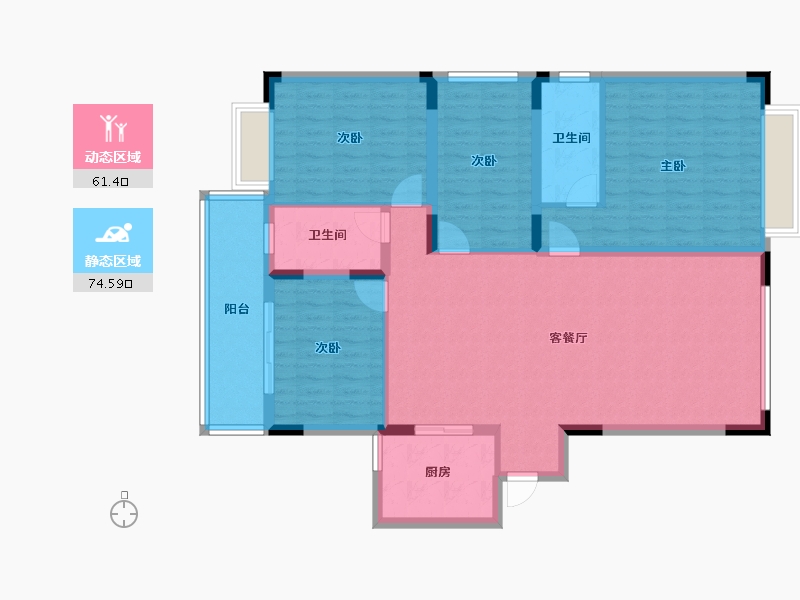 广西壮族自治区-桂林市-福隆雅苑-123.09-户型库-动静分区