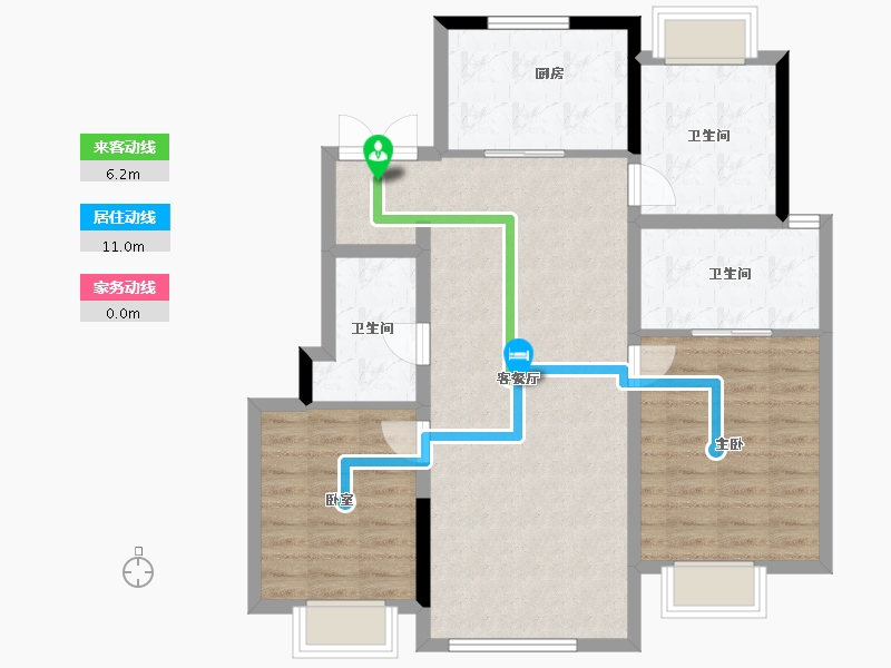 吉林省-长春市-龙湖·景粼天序-89.14-户型库-动静线