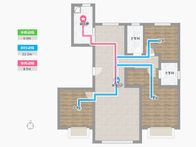 河北省-唐山市-凤凰逸园-118.00-户型库-动静线