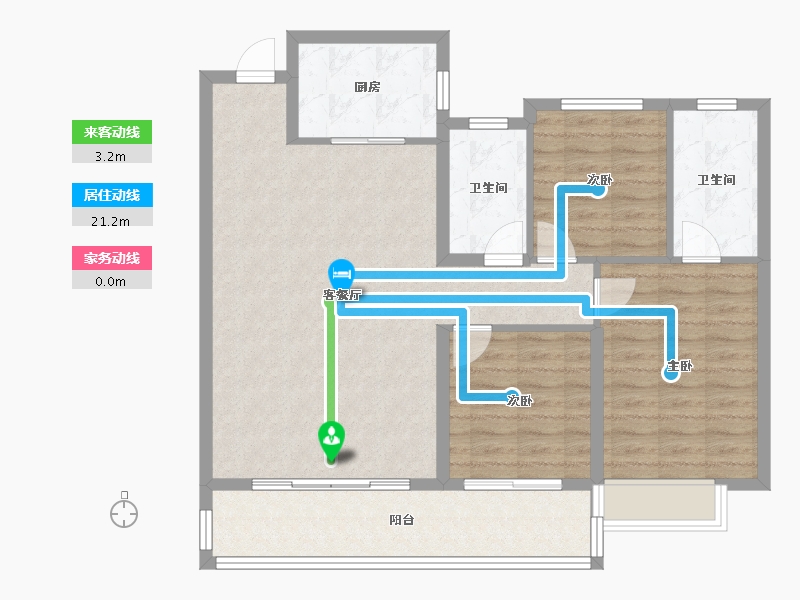 浙江省-金华市-绿城凤起潮鸣-96.00-户型库-动静线