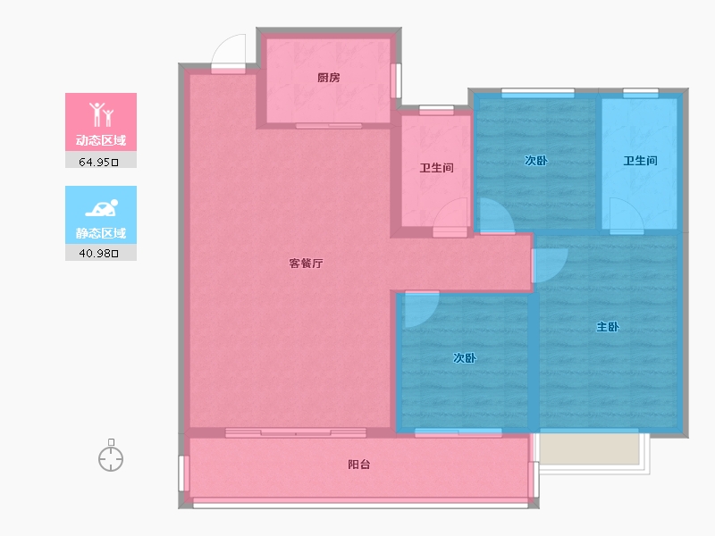 浙江省-金华市-绿城凤起潮鸣-96.00-户型库-动静分区