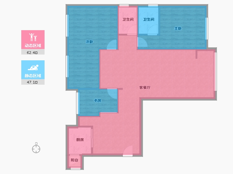 福建省-漳州市-碧湖天骄-92.50-户型库-动静分区