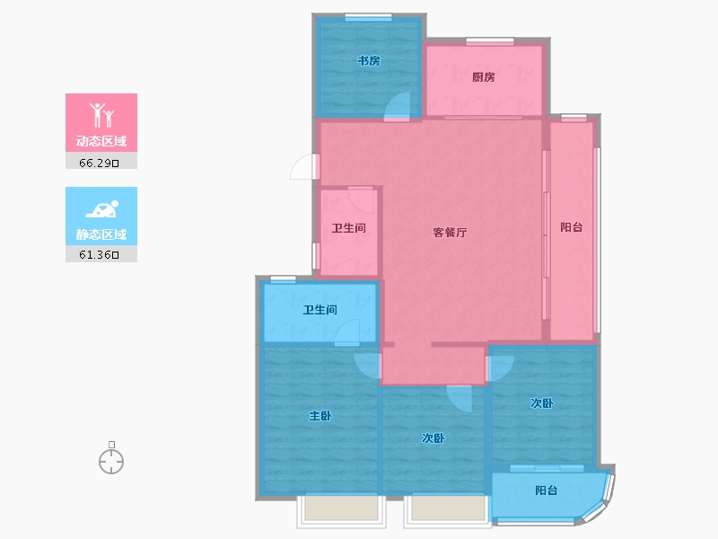 浙江省-金华市-绿城凤起潮鸣-116.00-户型库-动静分区