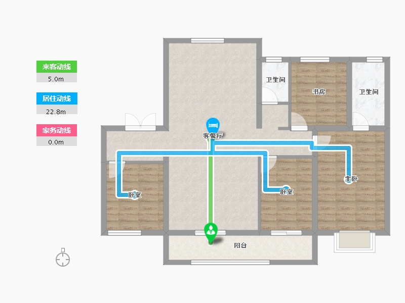 河北省-石家庄市-红星美凯龙天玺-136.00-户型库-动静线