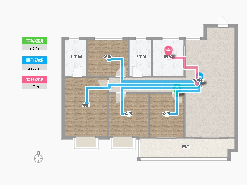 湖南省-长沙市-中建钰和城-110.00-户型库-动静线