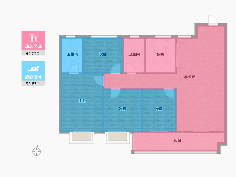 湖南省-长沙市-中建钰和城-110.00-户型库-动静分区