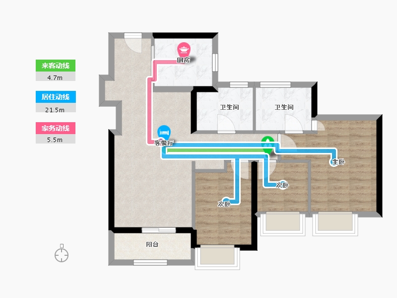 广东省-深圳市-阅臻府-75.60-户型库-动静线