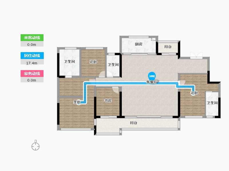 四川省-成都市-华润置地青羊润府-169.50-户型库-动静线