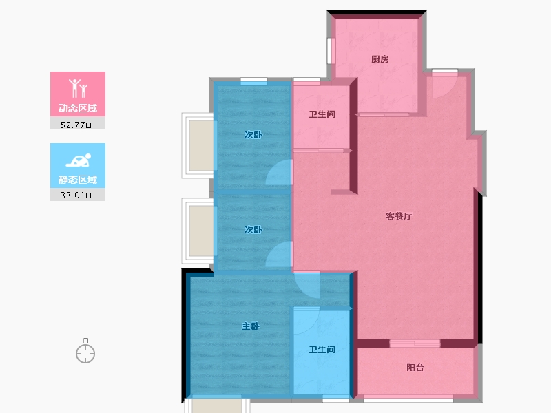 广东省-深圳市-檀悦府-76.80-户型库-动静分区