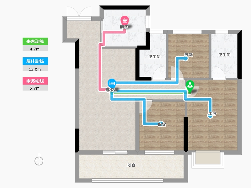 浙江省-绍兴市-盛祥华庭-80.80-户型库-动静线